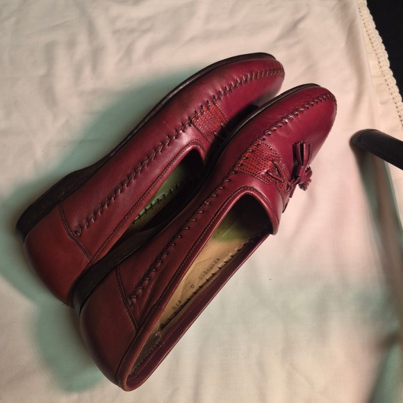 Santoni Mens Burgundy Leather Tassel‎ Loafers Made in Italy 11.5 D 42109815 main image 7